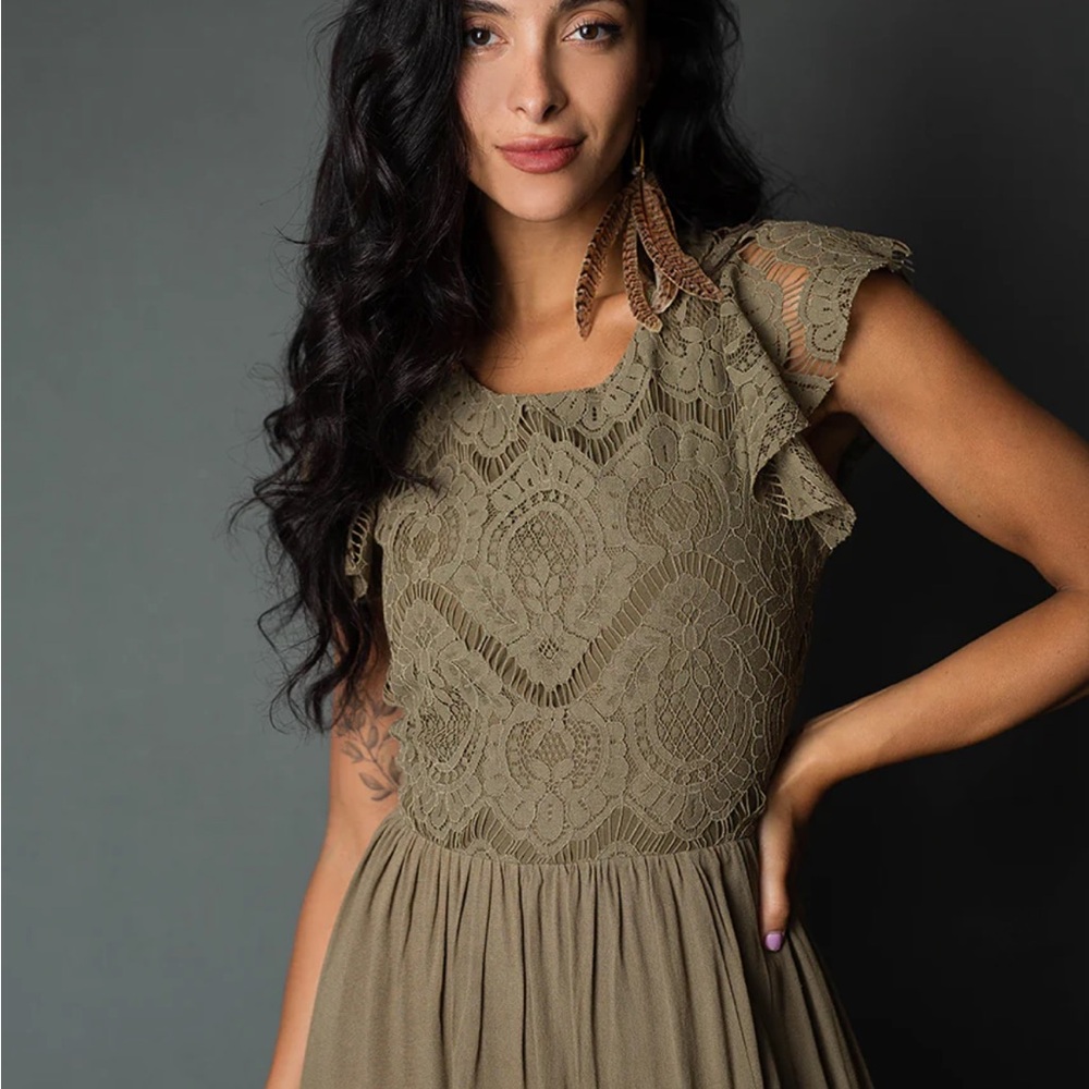 Joyfolie MACIENNE Lace Maxi Dress Small - Picture 4 of 7
